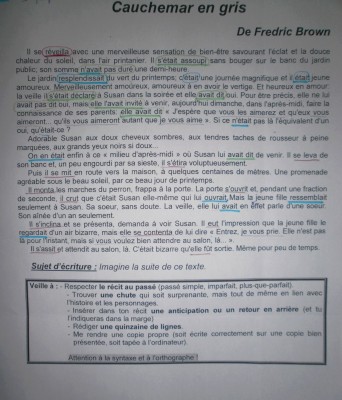 Sujet de redaction
